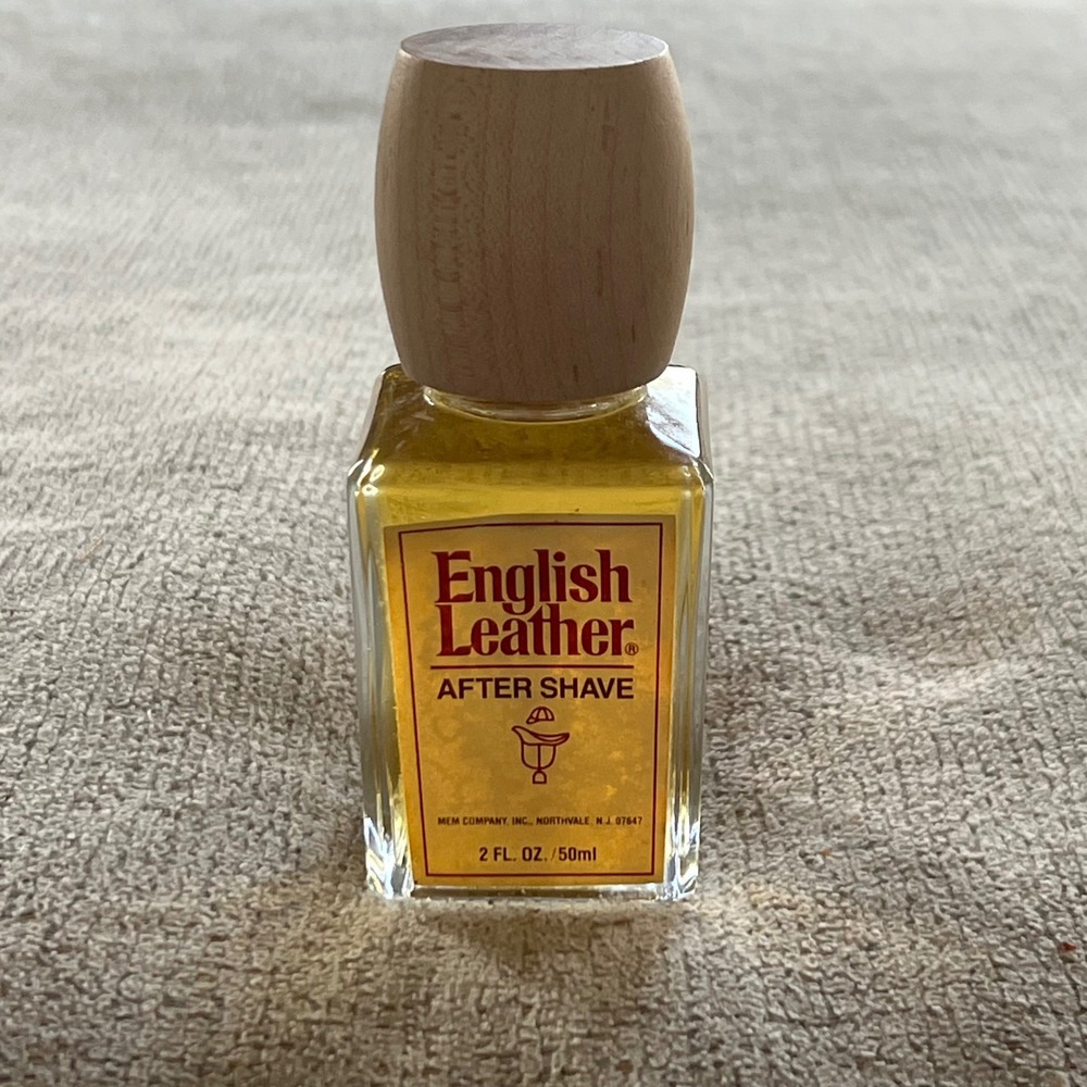 Vintage English Leather After Shave MEM Company 2 fl oz 50ml Wood Cap Splash